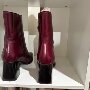 Jeffrey Campbell Dark Red Heeled Boots